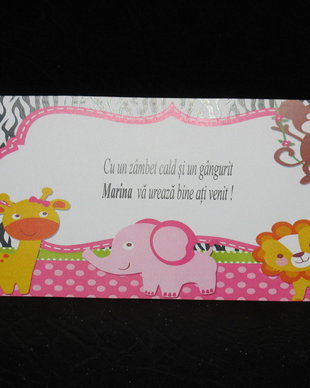Plic de bani botez tematica jungle
