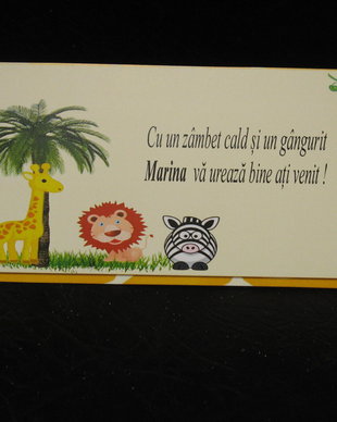 Plic de bani botez tematica animalute jungle