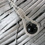 Set Bijuterii Pandantiv si Cercei " Elegant Black "