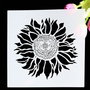 9884 - Stencil / sablon, plastic flexibil, floarea soarelui