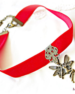 Colier choker Zana roșie