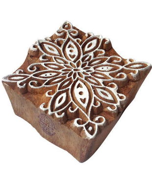 9897 - Stampila lemn trandafir, 51x51x23mm