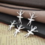 Charm balerina argintiu antichizat 20x12mm SALAK 489