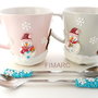 ''Iarna''- cana ceramica+lingurita inox