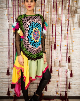 rochie /vesta chic ,trendy, colorata