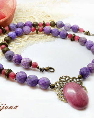Colier agate mov