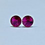 Cercei argint 925 cu piatra Swarovski Rivoli 8mm Fuchsia