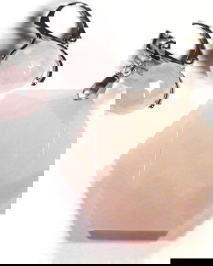 Set geometric pandantiv si cercei din Argint 925, Cuart roz - PA436, CE436 - colier si cercei pietre semipretioase, cadou romantic elegant pentru sotie, cercei delicati