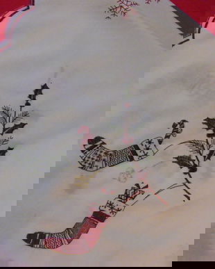 Napron cu ciorapei-CRACIUN