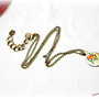 Colier vintage de portelan buchet de flori