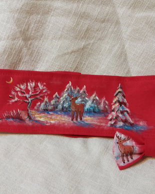 Set brâu şi papion pictate