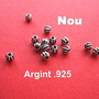 Distantier feliat din argint partial antichizat aprox 4x4.5 mm