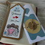 semn de carte pictat panza personalizat trio