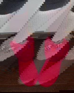 Ghete roz din piele ecologica