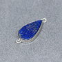 Conector lacrima cu Lapis Lazuli in rama argintata