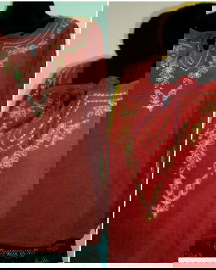 BLUZA CATIFEA VELURATA BRODERIE