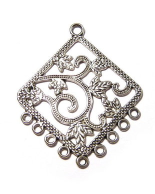 Candelabru, argintiu antichizat, 50x42 mm