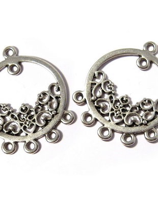 Candelabru, argintiu antichizat, 35x28.5 mm