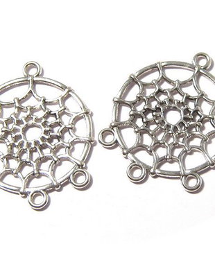 Candelabru, argintiu antichizat, 34x28 mm