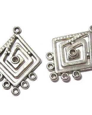 Candelabru, argintiu antichizat, 31x22 mm