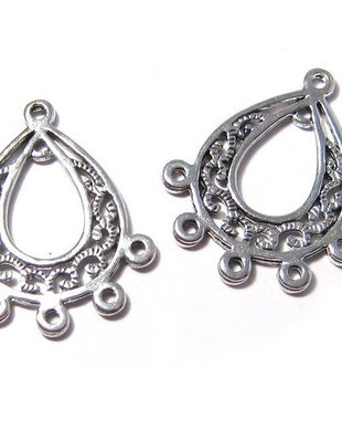 Candelabru, argintiu antichizat, 29.5x25 mm