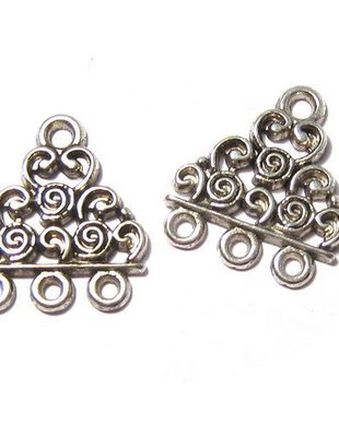 Candelabru, argintiu antichizat, 18x17 mm