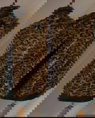 VESTA BLANA NATURALA DE LEOPARD