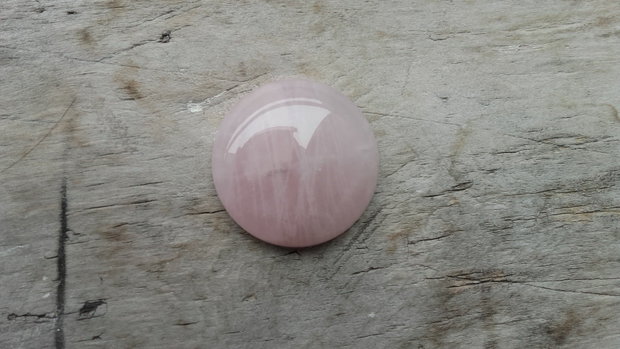 Cabochon cuart roz, 30 mm
