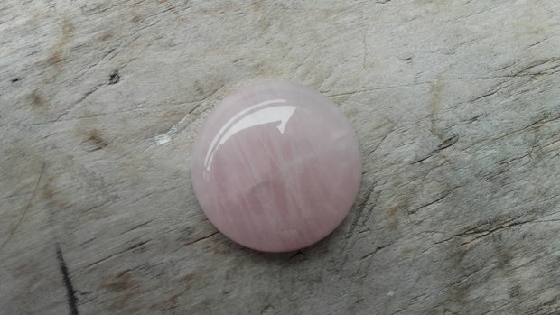 Cabochon cuart roz, 30 mm