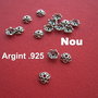 Capac perforat din argint partial antichizat aprox 6x2.5 mm
