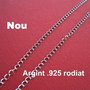 Lant din argint rodiat cu zale sudate de  aprox 2.5x3.5 mm