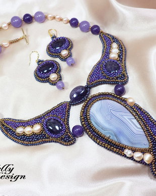 "Lavander Twilight" - Set colier si cercei