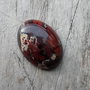 Cabochon flame jasper, 25x18 mm