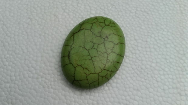 Cabochon turquoise verde, 40x30 mm