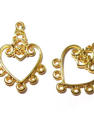 Candelabru, auriu, 21x30 mm
