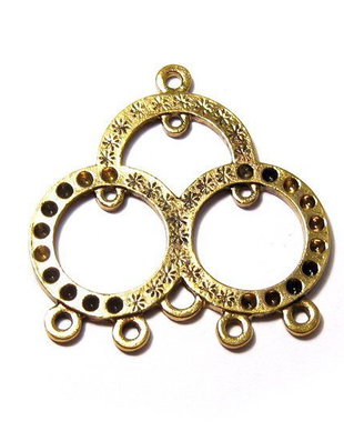 Candelabru, auriu antichizat, 37x36 mm