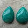 Cabochon amazonit rusesc 25x18 mm (2 buc)
