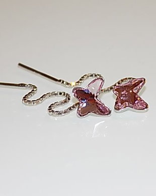 Cercei"Pink Butterflies"-vanduti