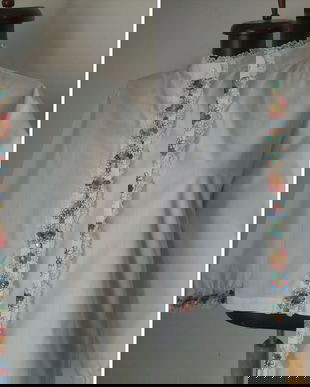 BLUZA BUMBAC DANTELA BRODERIE MANUALA