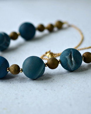 Colier din agate frosted