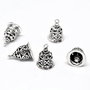 Pandantiv clopotel argintiu antichizat 15x12mm SALAK 498
