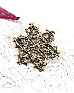 Brosa Fulg de zapada cu cristale Swarovski