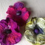 Set de 3 brose impaslite cu mix de lana merino si matase naturala