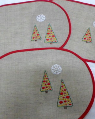placemat de craciun cu brazi