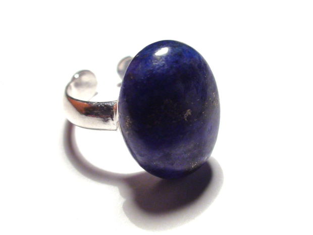 Inel si cercei cu surub din Argint 925 si Lapis lazuli - IN346.1, CE346 - Inel romantic albastru, inel pietre semipretioase, inel reglabil, cercei albastri, set romantic delicat