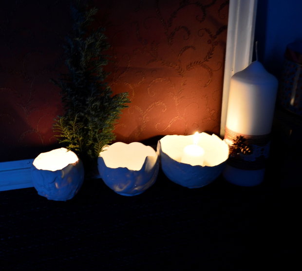 Boluri ceramica suport lumanari