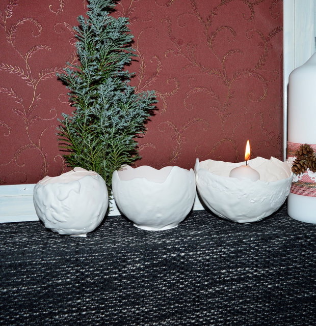 Boluri ceramica suport lumanari