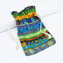 Saculet textil, punga cadou multi2 14x10mm  DVLAK 126
