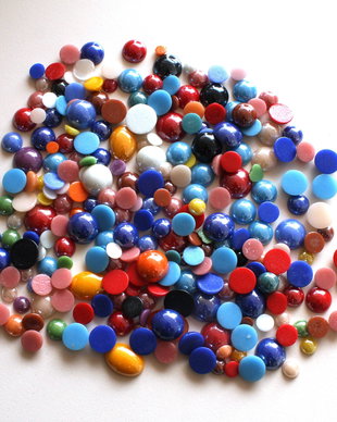 Mix cabochoane portelan, culori si dimensiuni diverse