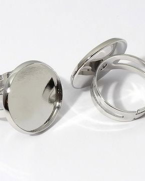 Baza inel, platina, 17x18 mm